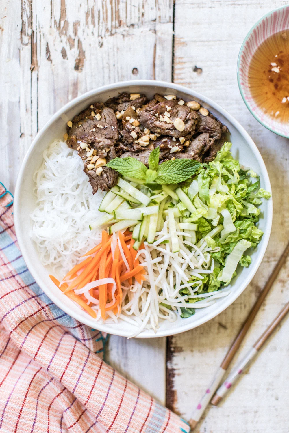 Vietnamese Lemongrass Beef Noodle Salad