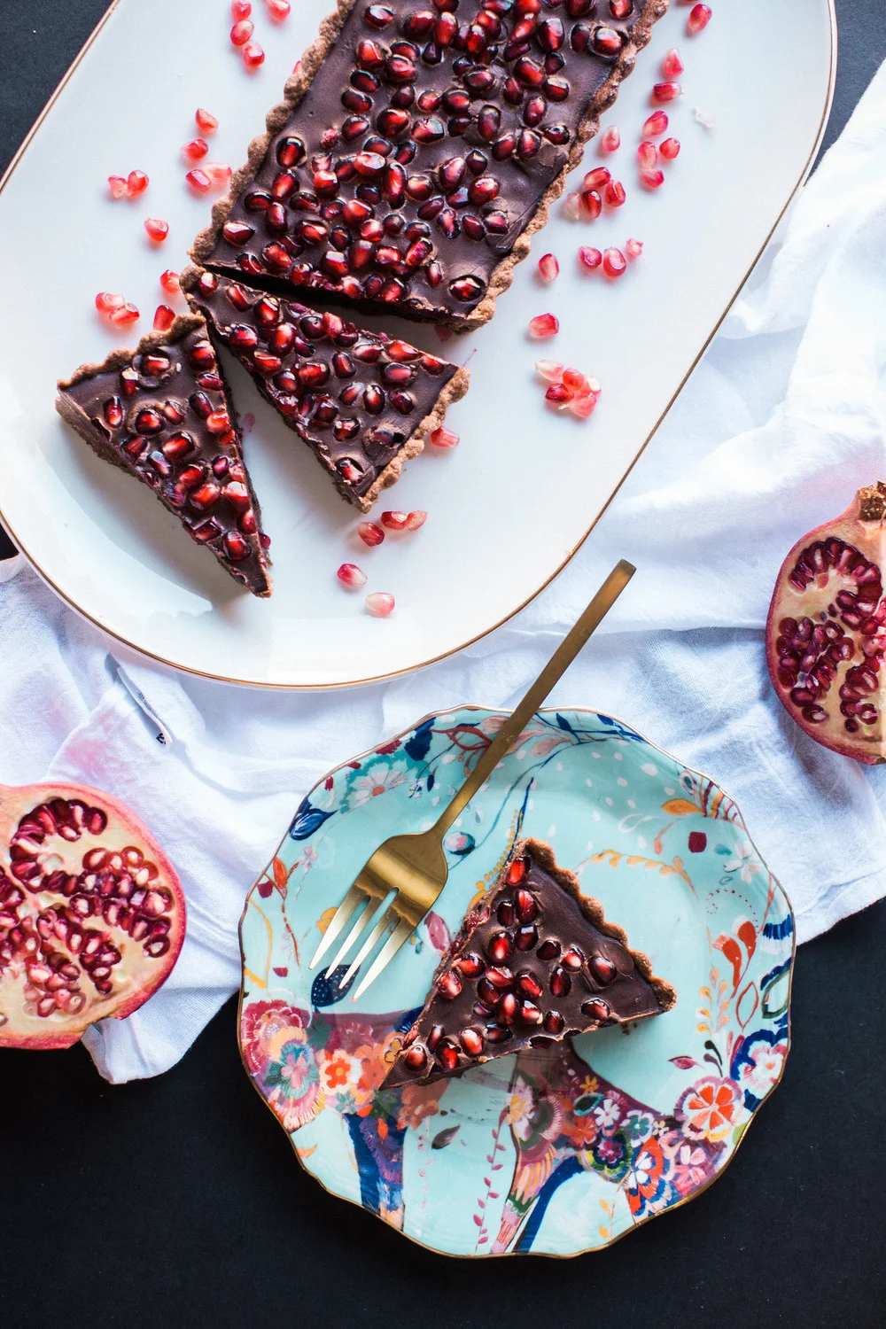Chocolate Pomegranate Tart