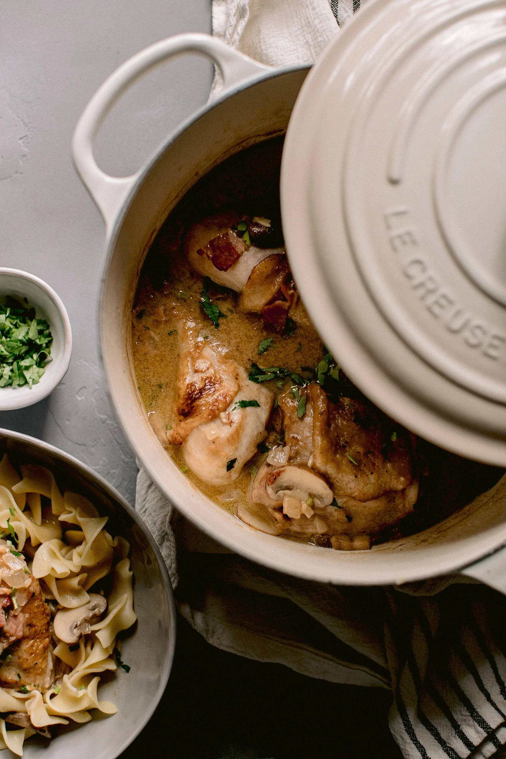 Coq au Vin Blanc Honeysuckle