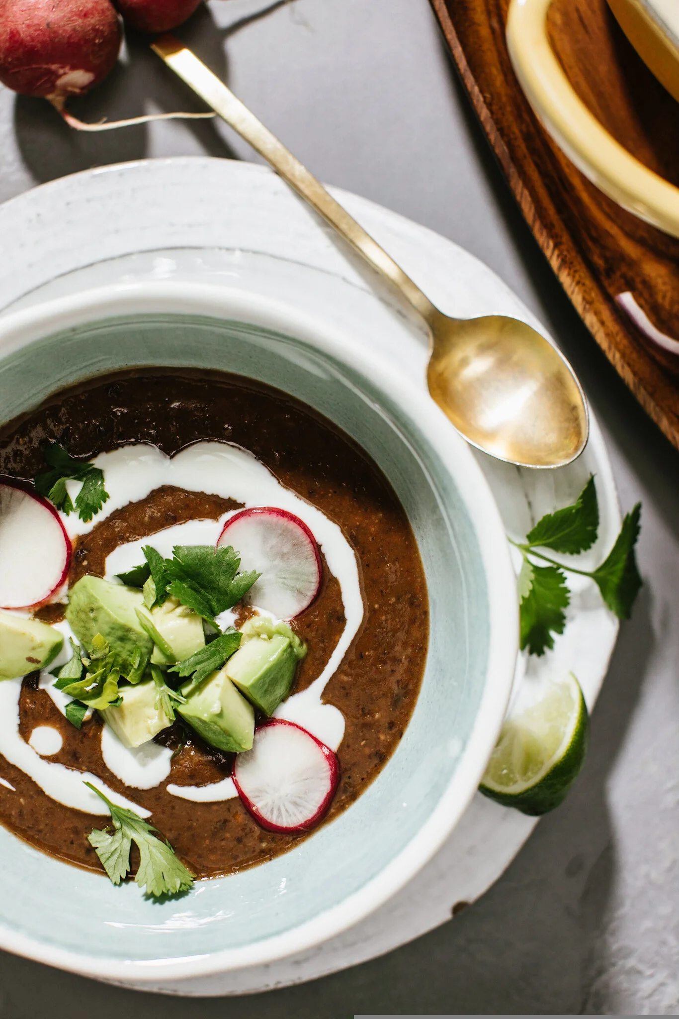 Black bean Soup - Honeysuckle