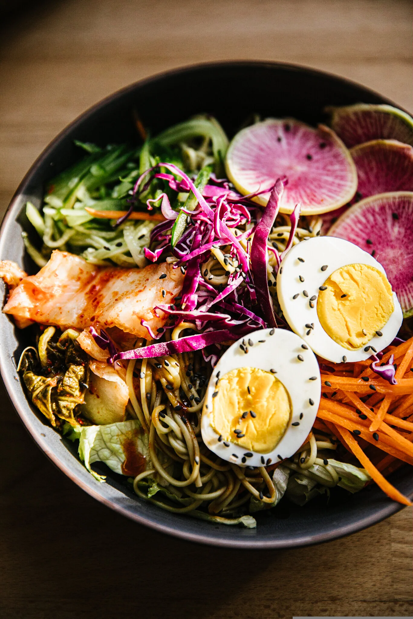 korean spicy cold noodles - honeysuckle