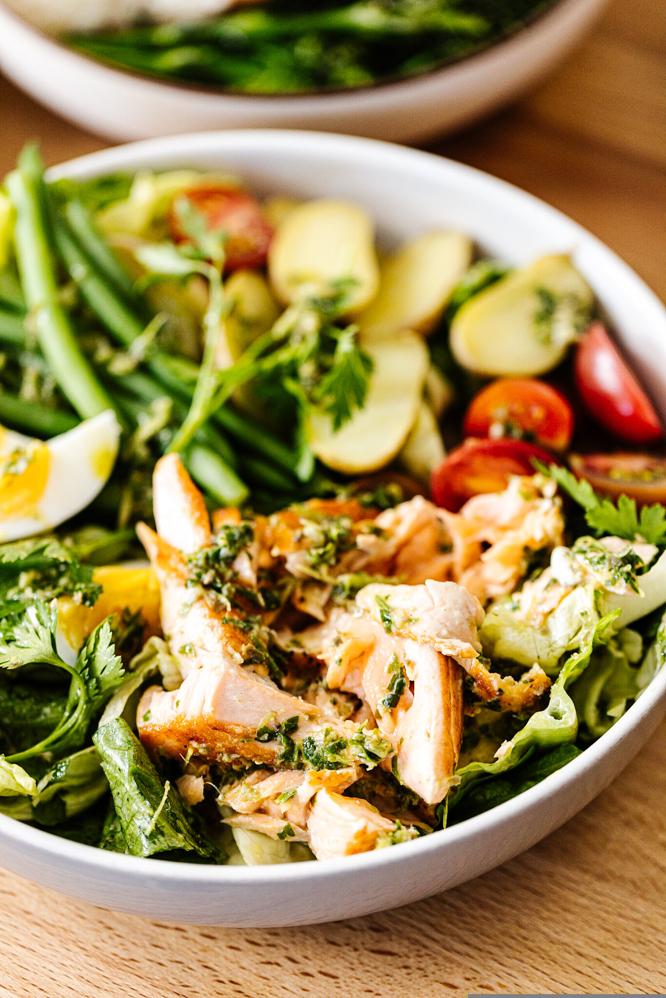 Italian Salsa Verde Salmon Salad — Honeysuckle