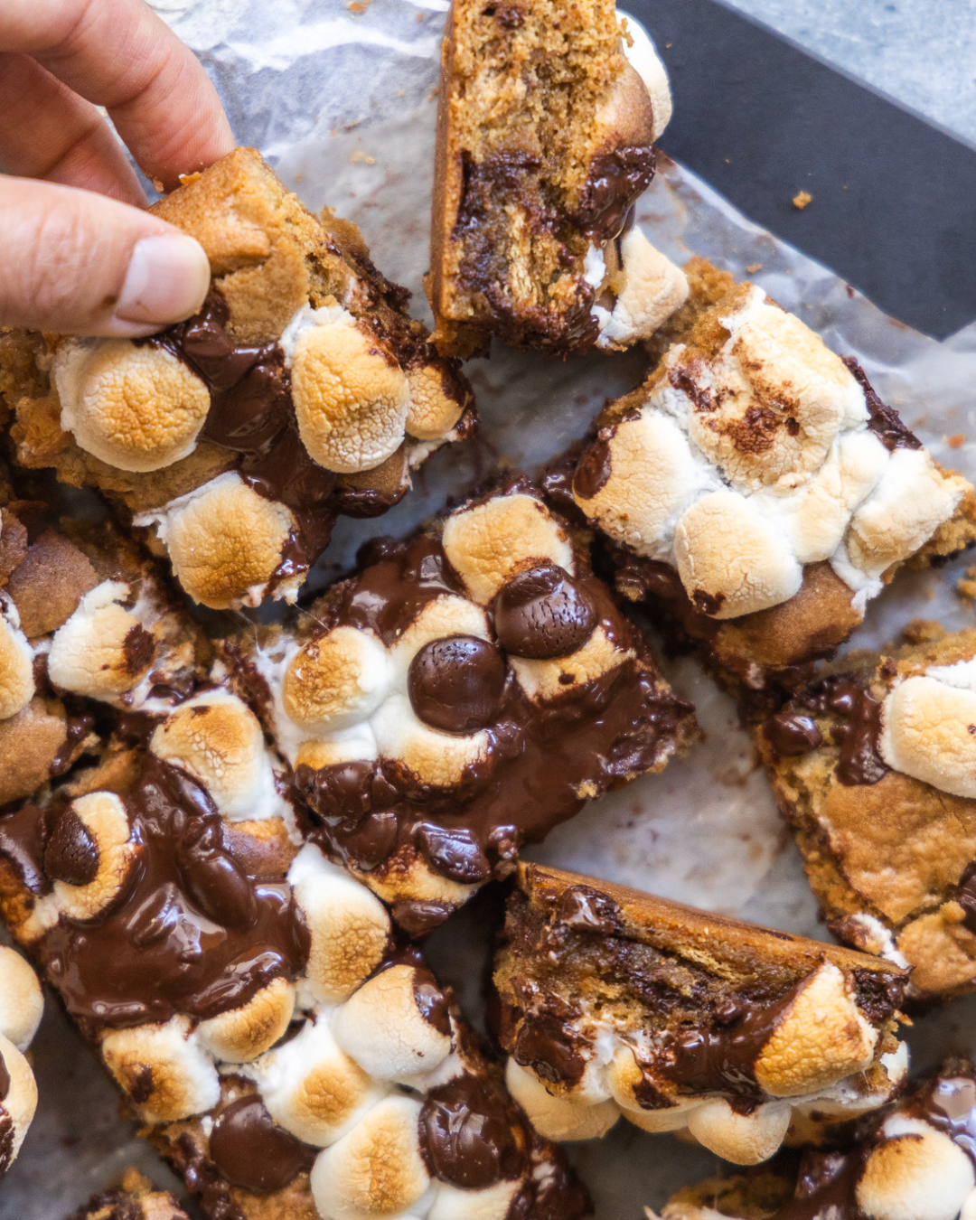 S'mores Chocolate Chip Cookie Bar