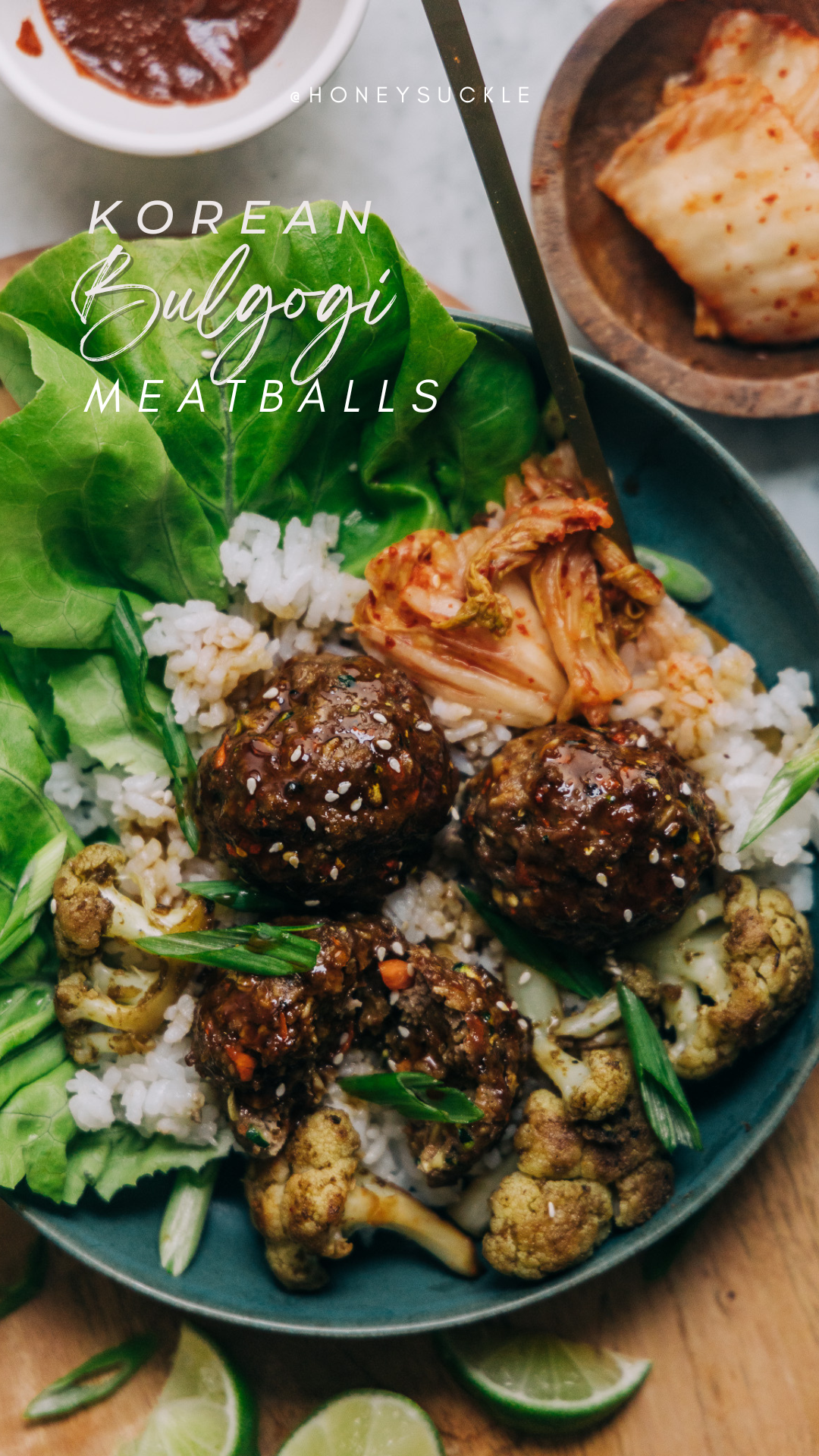 Korean Bulgogi Meatballs — Honeysuckle