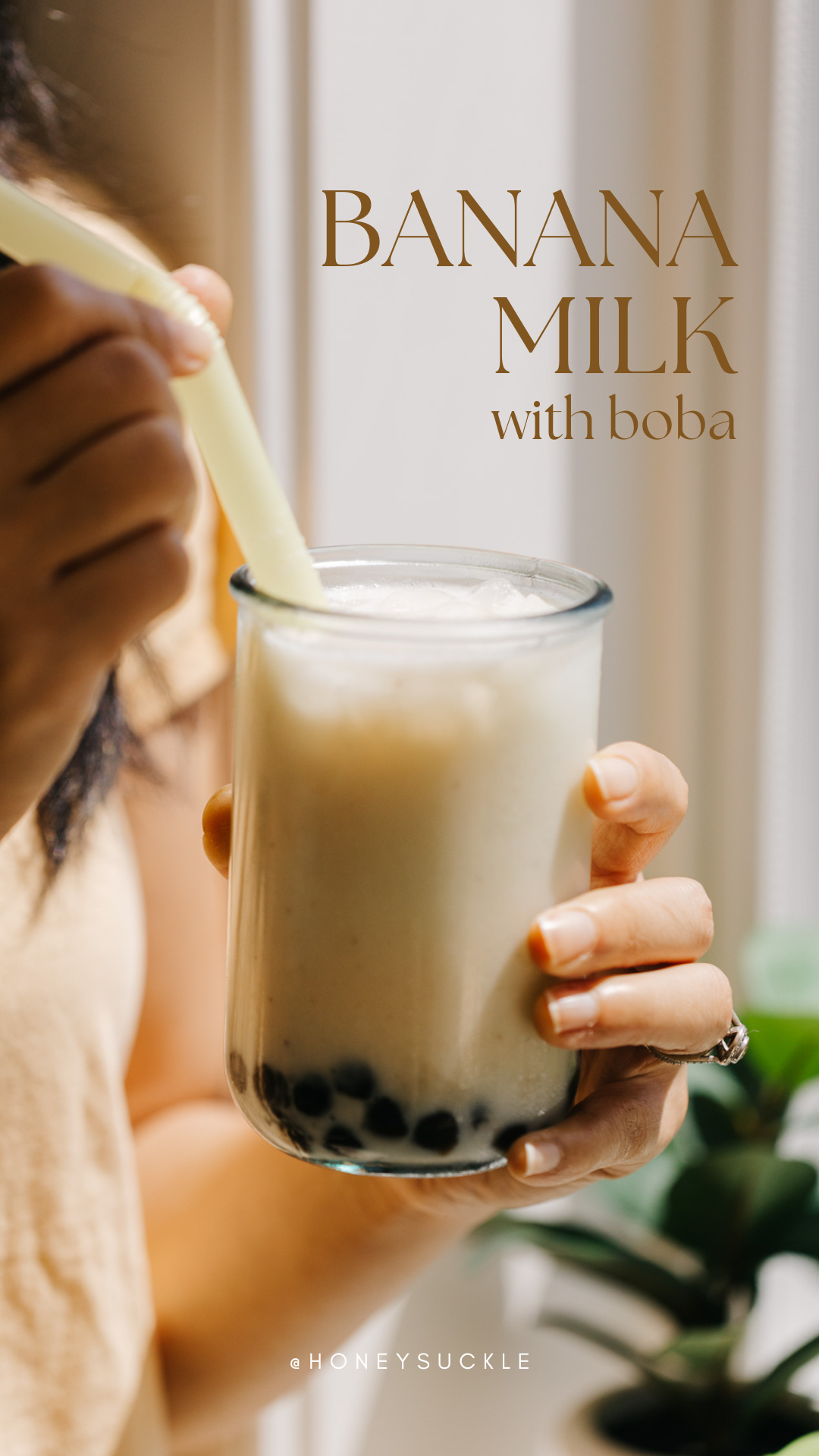 Banana Milk Boba — Honeysuckle
