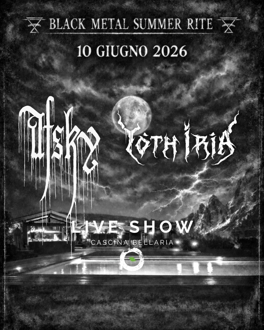🔥 6 GIORNI AL LIVE DEGLI AFSKY / YOTH IRIA
Non puoi mancare!

📆 10 giugno 2026
📍 Cascina Bellaria, Sezzadio (AL)
🍻 Bar, pizzeria e ristorante attivi dalle 19:00

🔥 LINE UP
YOTH IRIA &ndash; 21:00
AFSKY &ndash; 22:15

🎟 Ticket e info al link in 