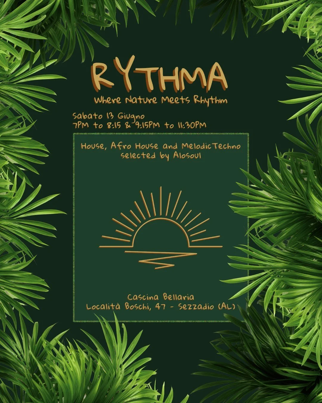 🎧🎚️ ALOSOUL LIVE - RYTHMA

Alosoul, un duo  italiano di musica elettronica formato dai fratelli Fabio e Davide, porta il suo Dj Set "RYTHMA".
Lasciati trasportare in un vero e proprio viaggio sonoro attraverso House, Afro House e Melodic 