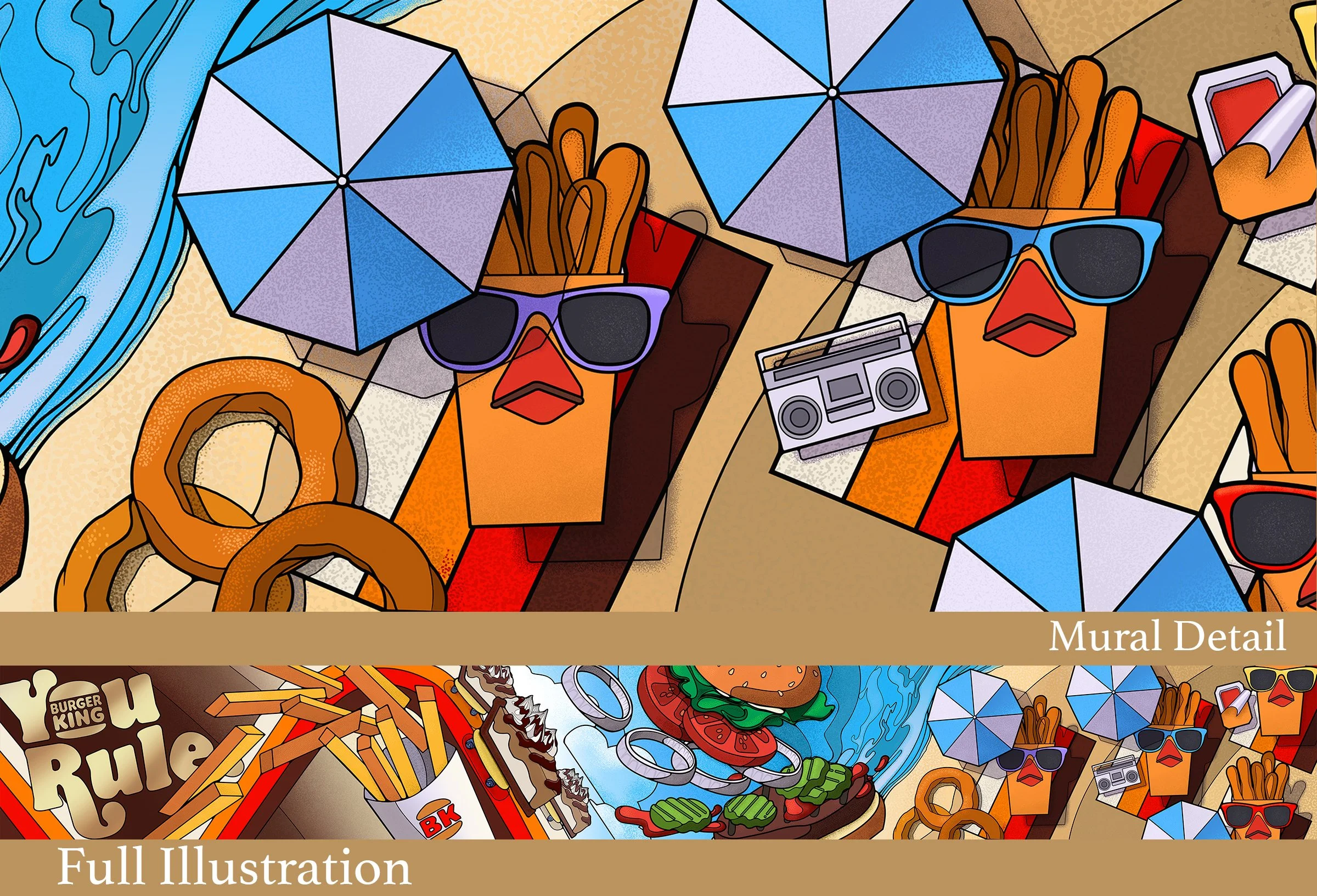 Burger King Mural Illustration 