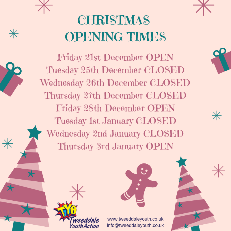 Christmas Opening Times!