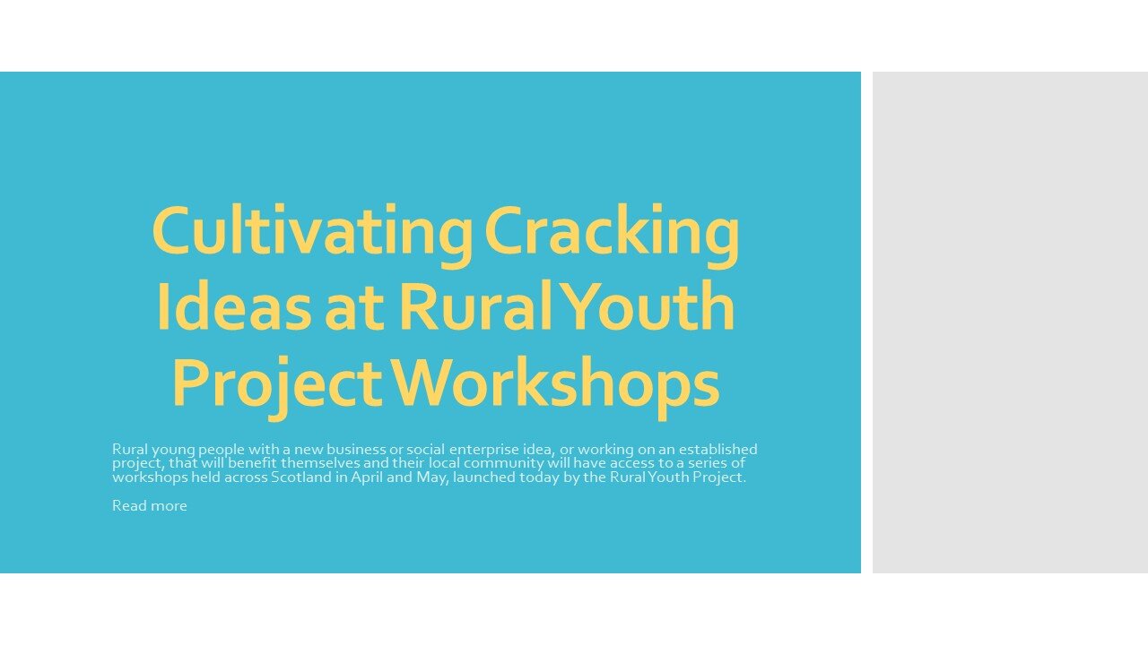 Cultivating Cracking Ideas at Rural Youth Project Workshops