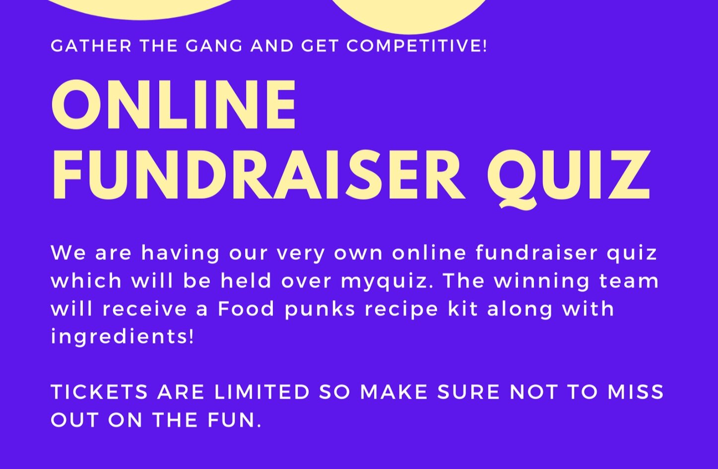 TYA ONLINE FUNDRAISER 19TH FEBRUARY