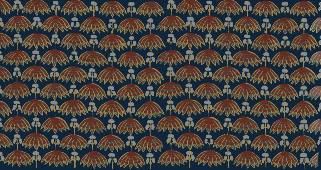 PARASOL RUBY AND NAVY VELVET