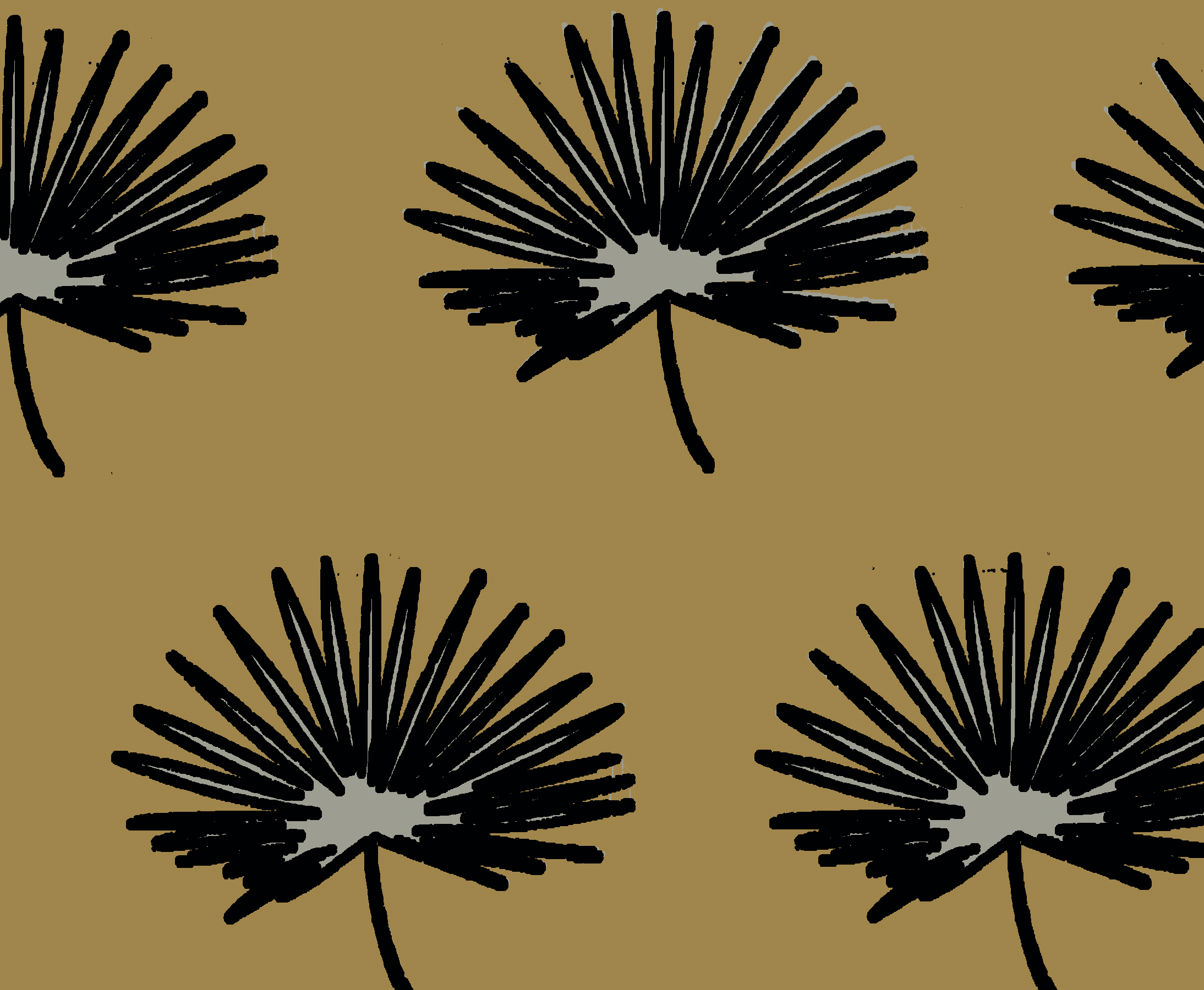 FANS big MUSTARD Linen