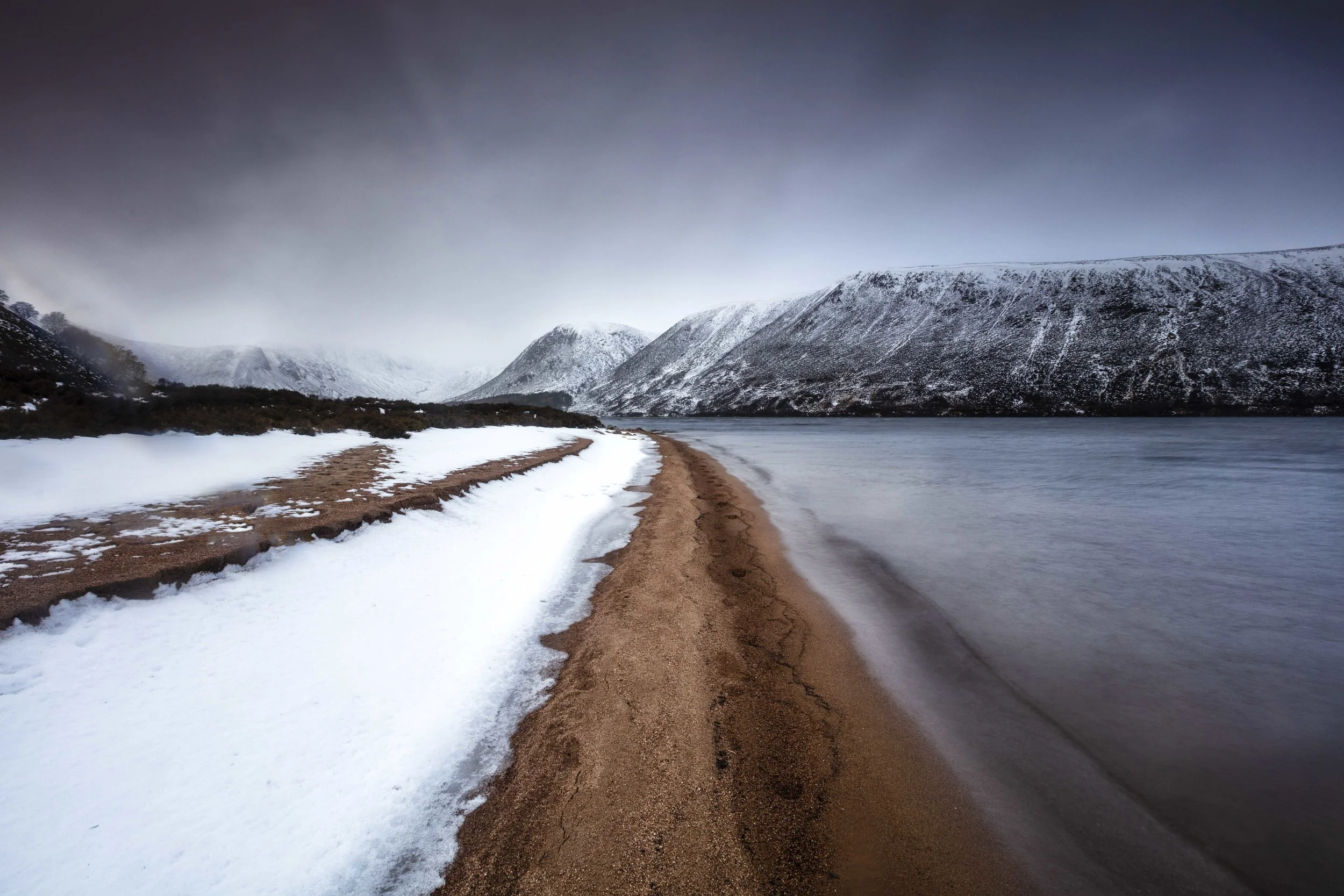 Loch Muick in Aberdeenshire in the depths of winter | martin bennie photography