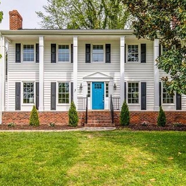 #throwbackthursday to one of our firsts! We loved the grand front elevation with the large columns! What do you think?

#masterimprovementsrva #flippinghouses #flip #renovation #fixerupper