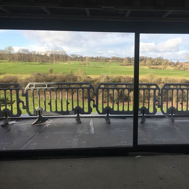 Things are progressing well at Chilbolton Avenue. Kitchen/dining area looking out on a private terrace to the magnificent views of the golf course.