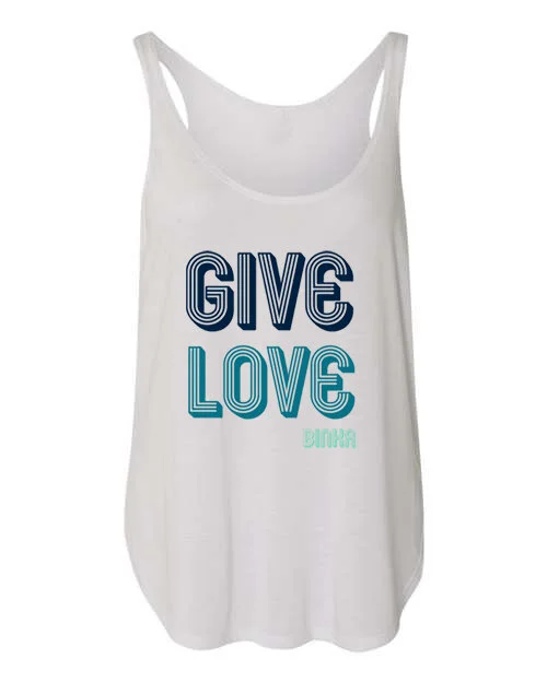 GIVE LOVE BINKA Retro Flowy Side Slit Tank