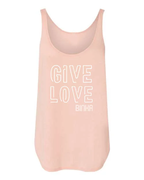 GIVE LOVE BINKA Neon Lights Flowy Side Slit Tank