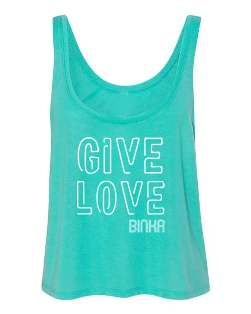 GIVE LOVE BINKA Neon Lights Flowy Cropped Tank
