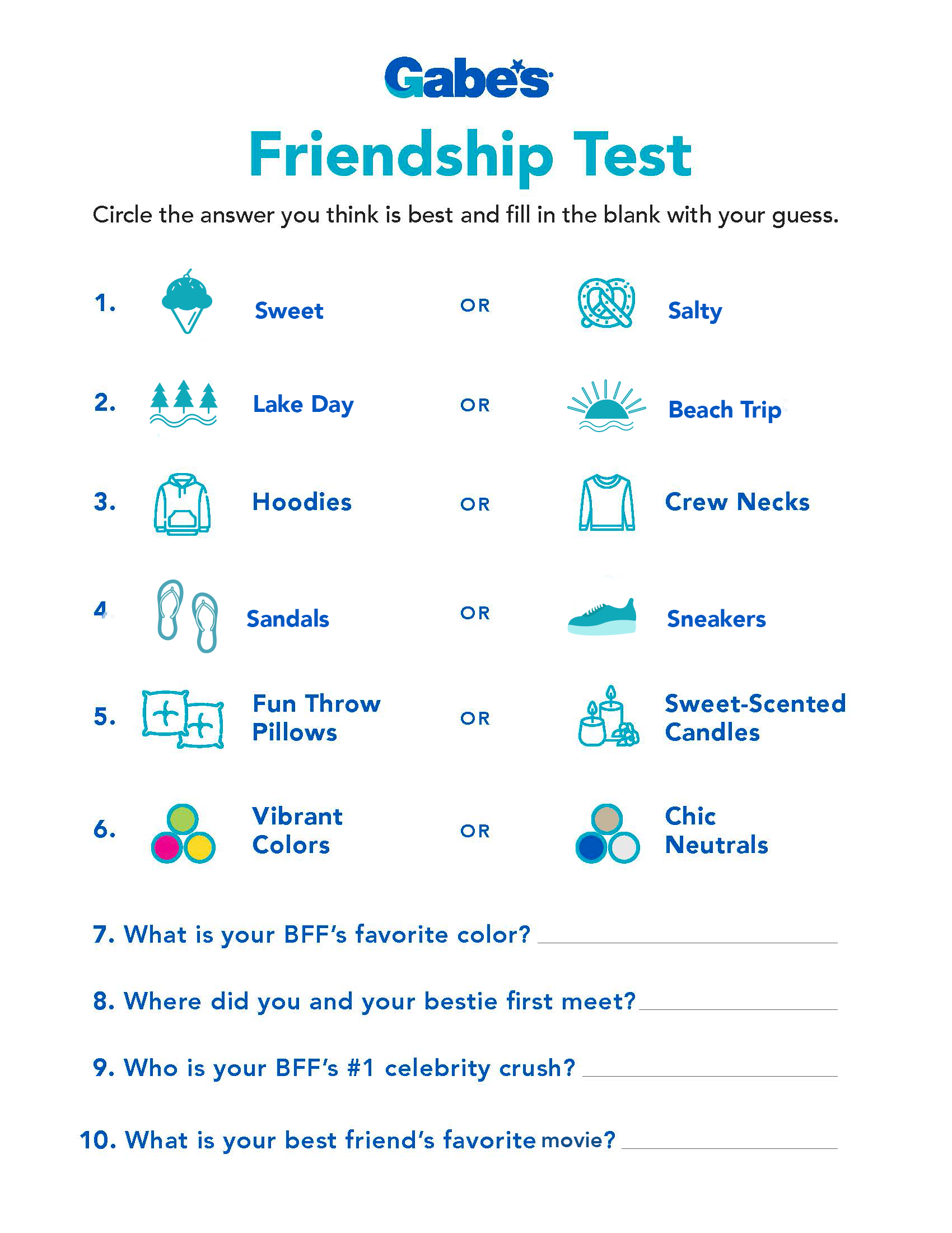 Best Friend Test — Gabe's