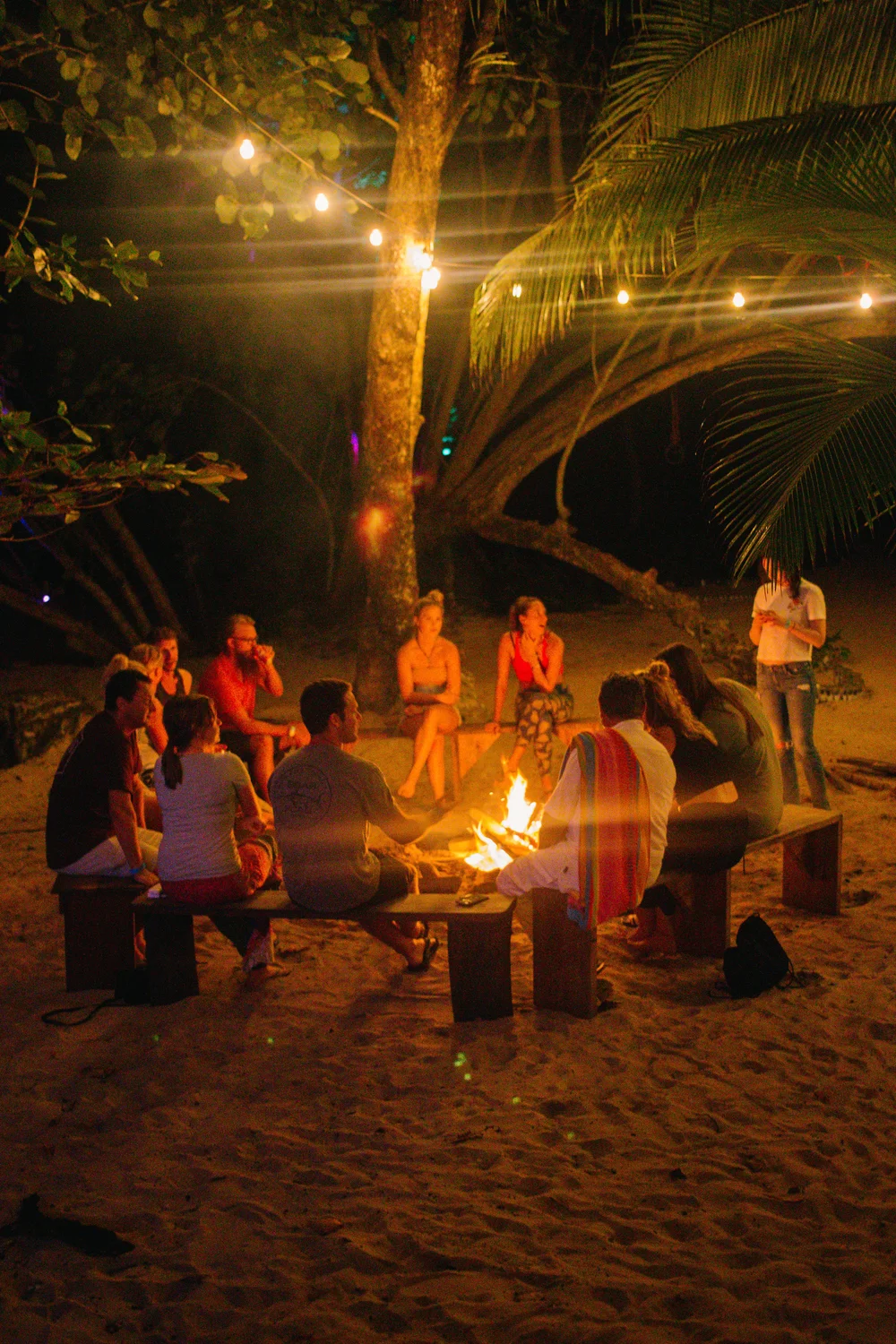   The bonfire on our first night.  