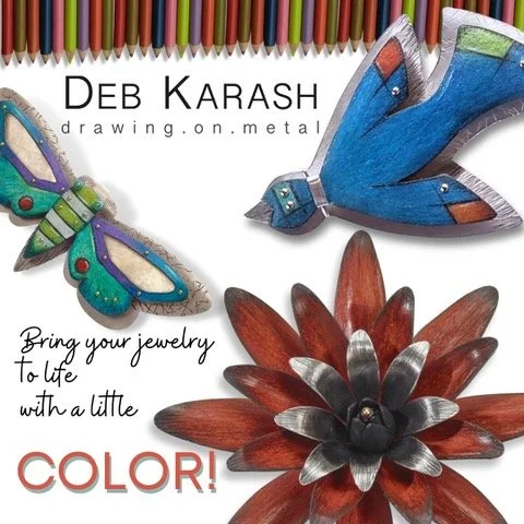 "Drawing on Metal" Workshop with Deb Karash (August)