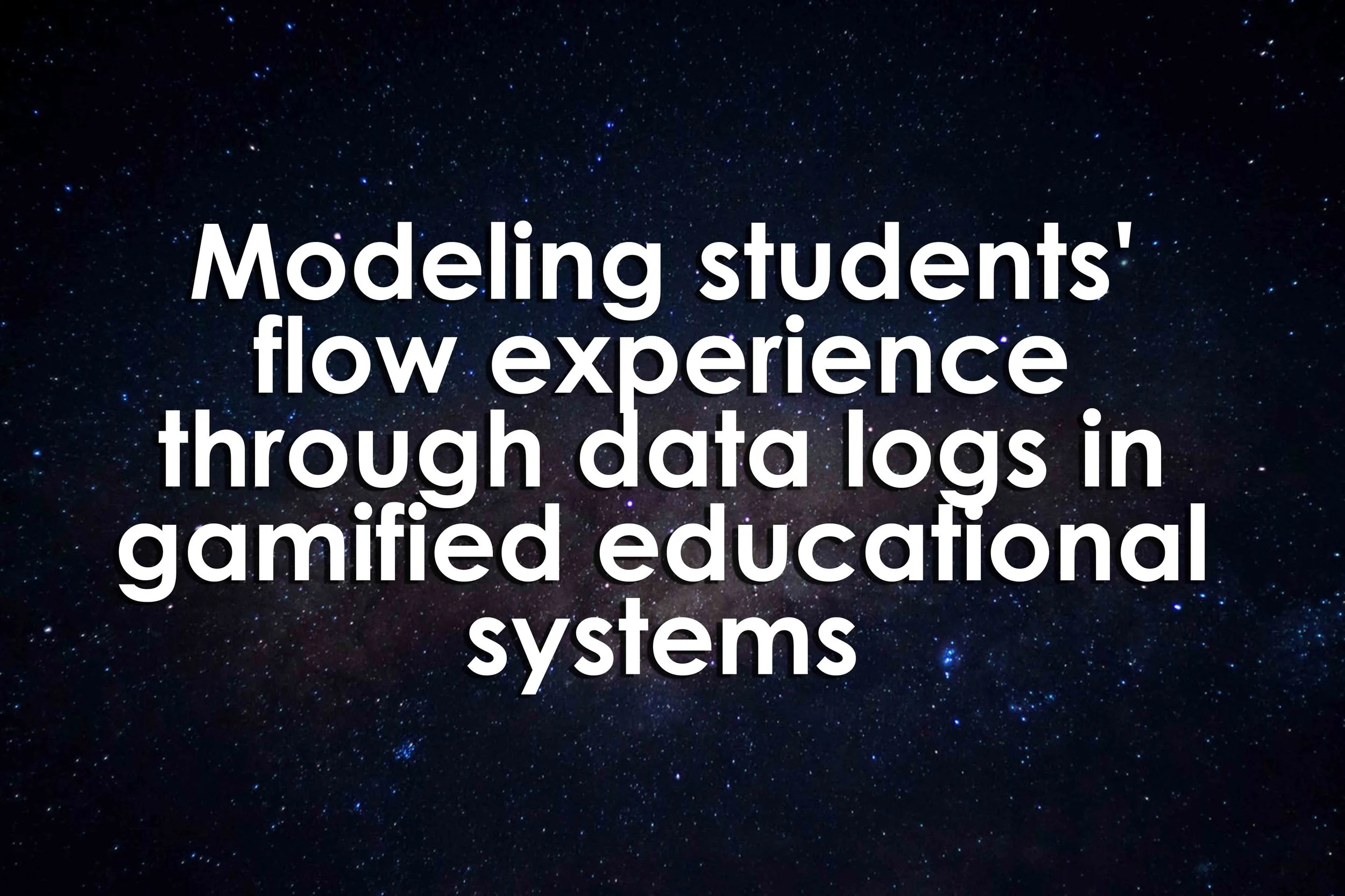 Modeling students' flow experience through data logs in gamified educational systems