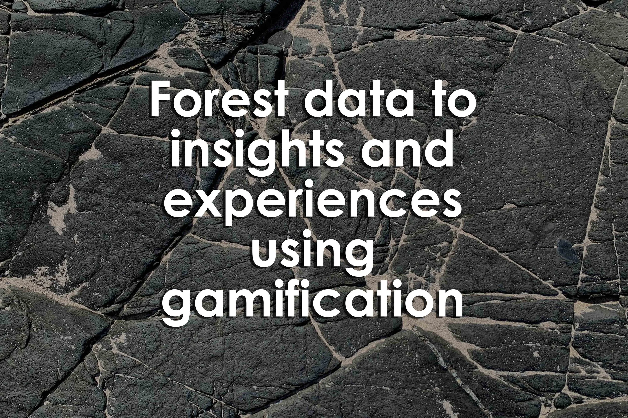 Forest data to insights and experiences using gamification