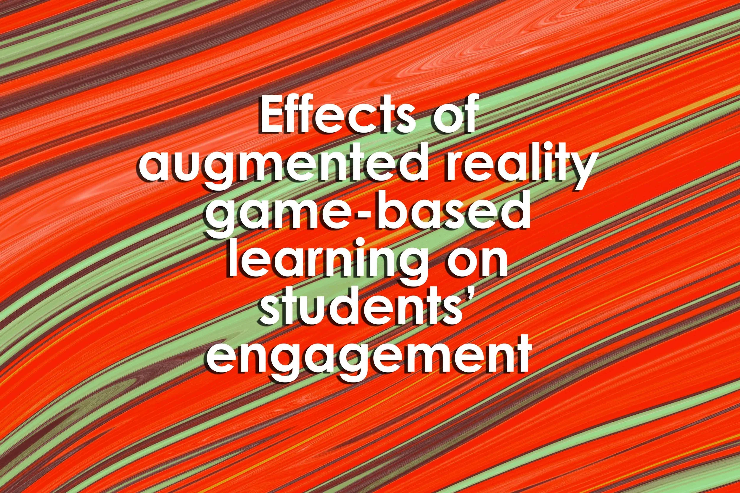 Effects of augmented reality game-based learning on students’ engagement