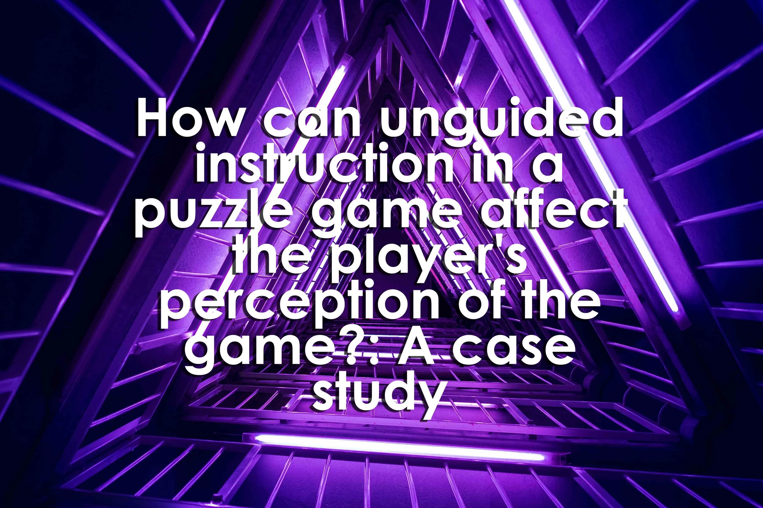 How can unguided instruction in a puzzle game affect the player's perception of the game?: A case study