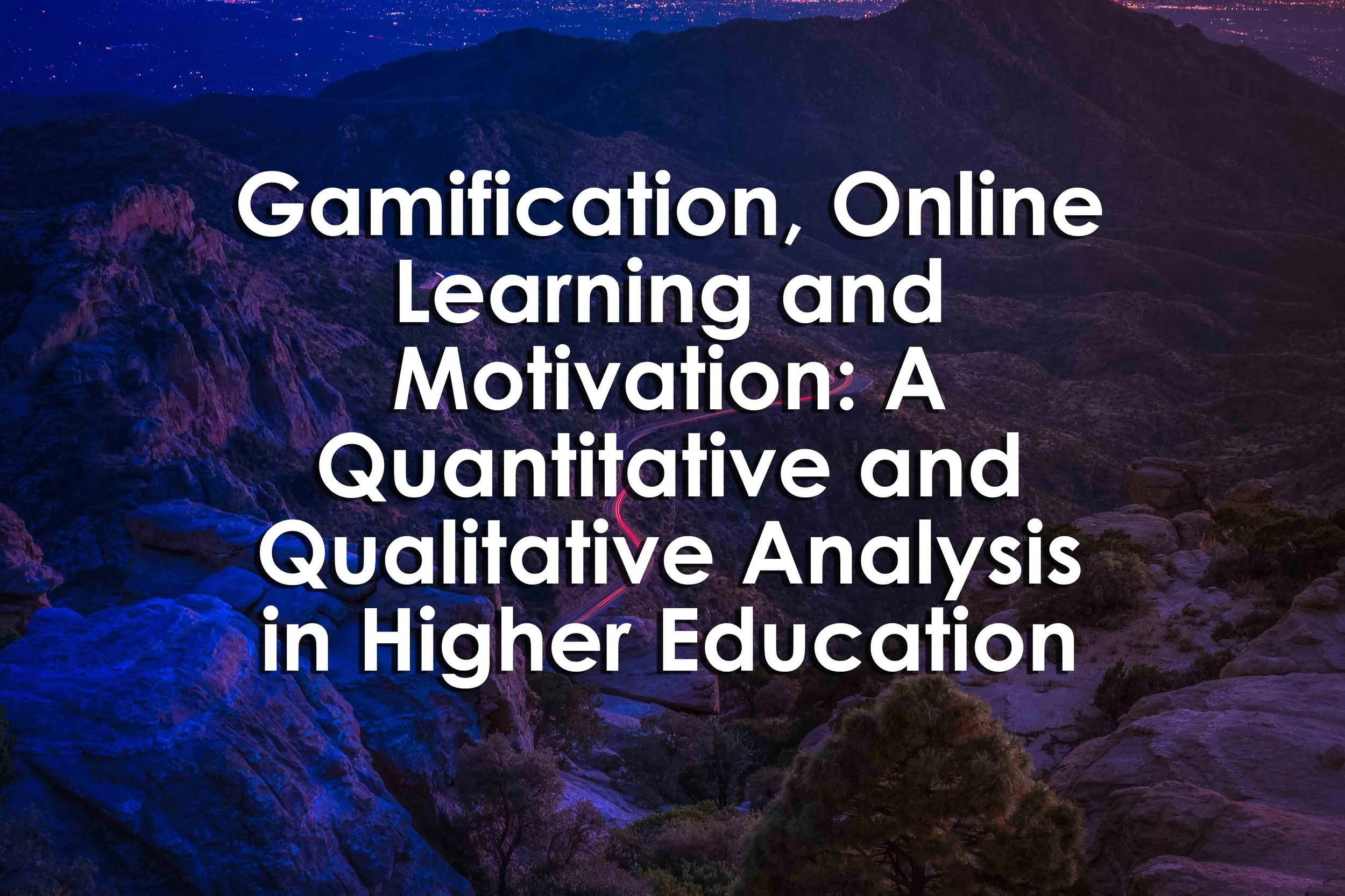 Gamification, Online Learning and Motivation: A Quantitative and Qualitative Analysis in Higher Education
