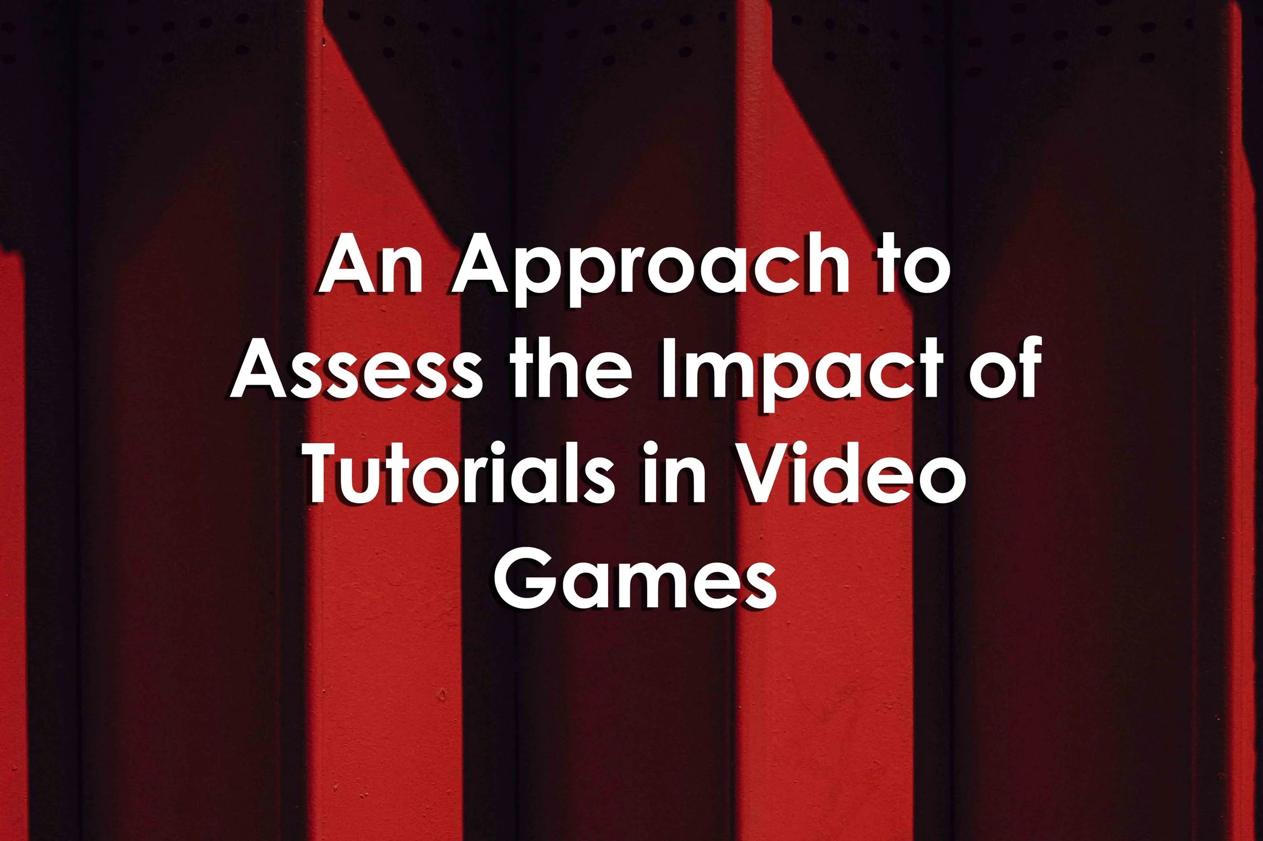 An Approach to Assess the Impact of Tutorials in Video Games