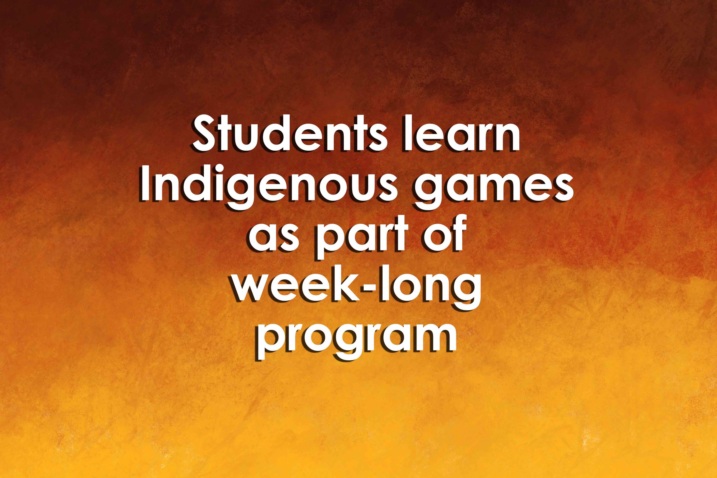 Students learn Indigenous games as part of week-long program