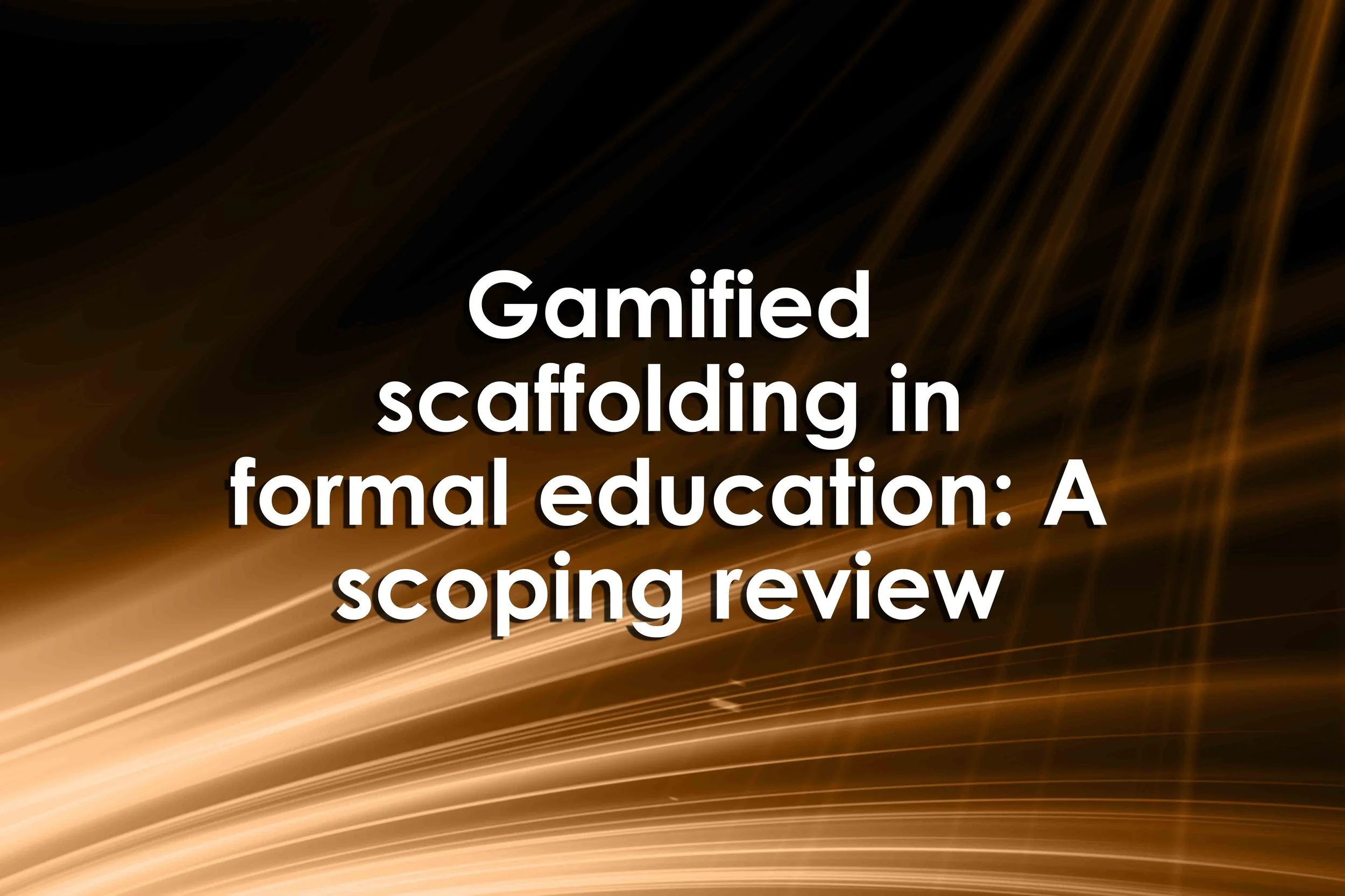 Gamified scaffolding in formal education: A scoping review