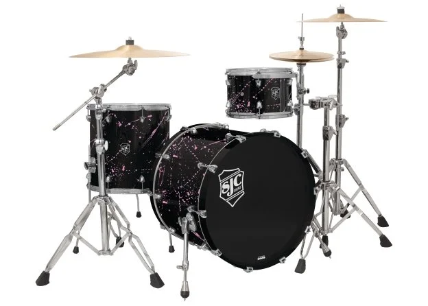 SJC Navigator 3-Piece Kit - Black Pink Splatter