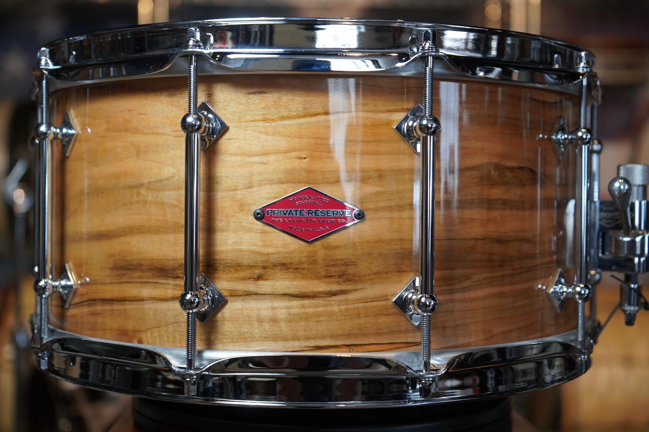 Craviotto Private Reserve Curly Ambrosia Maple Snare Drum - 14x6.5