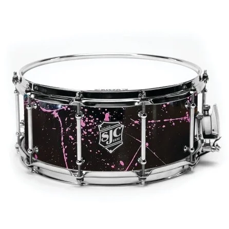 SJC Navigator Snare Drum 6.5x14 - Black Pink Splatter