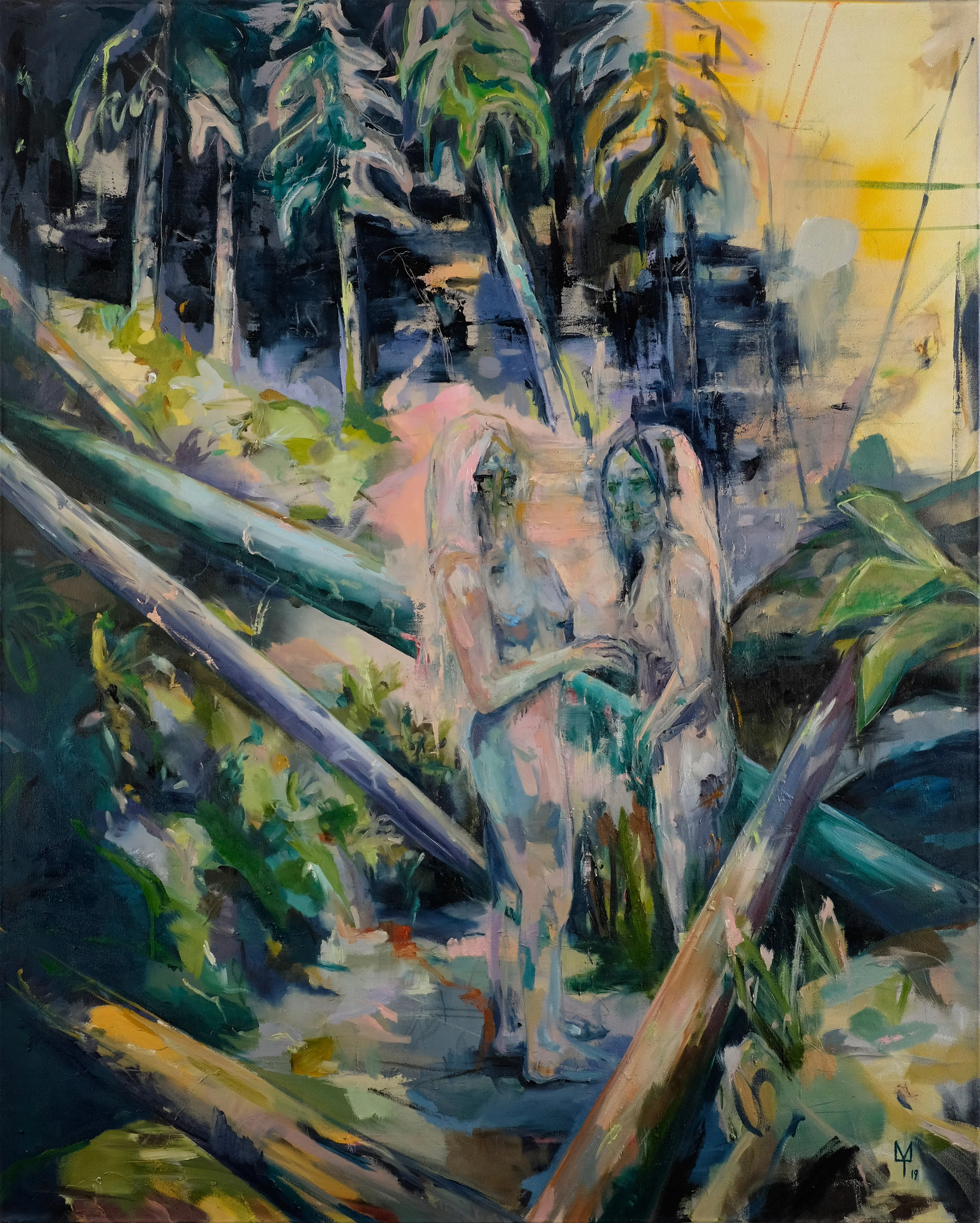 Adorn & Dissolve , Oil on Canvas, 60x48”, 2019