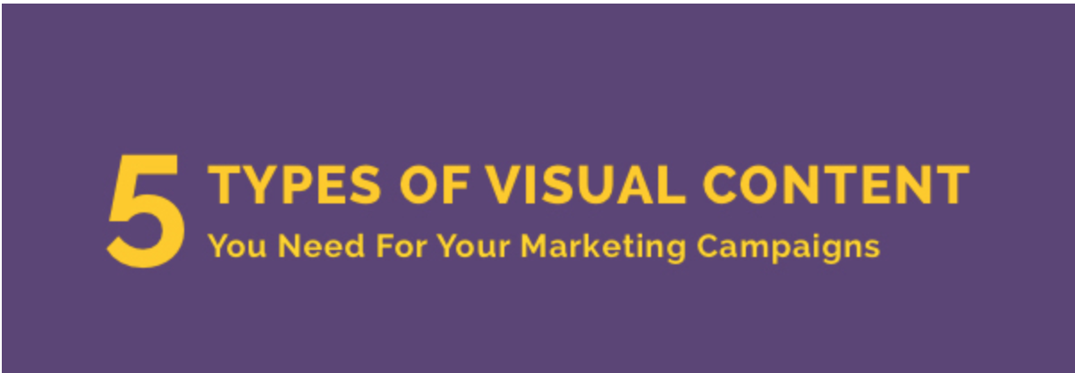 5 Types of Visual Content to Include in Your Marketing Strategy [Infographic]