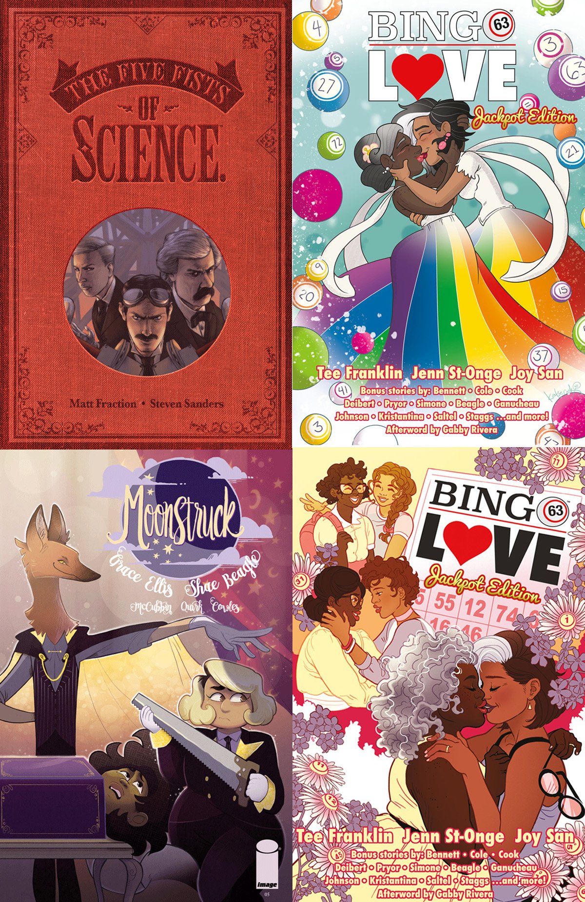 Various covers designed for Image Comics