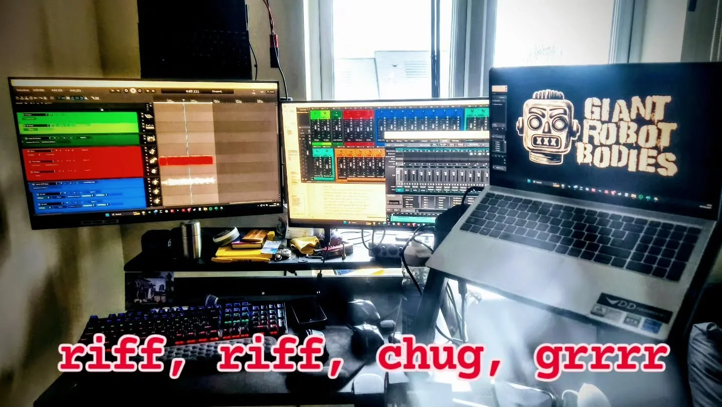 Busy robots writing new stuff for your aural pleasure. Watch this space... #giantrobotbodies