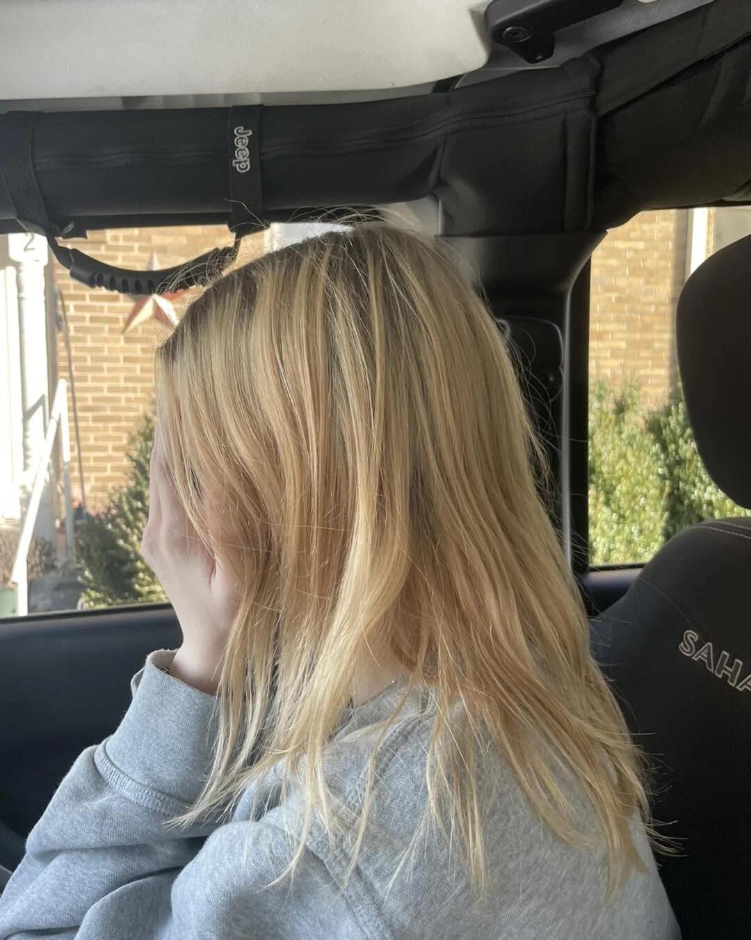 Blonde bomb shell baby!! 

First pic is the beginning and after she looks amazing !!