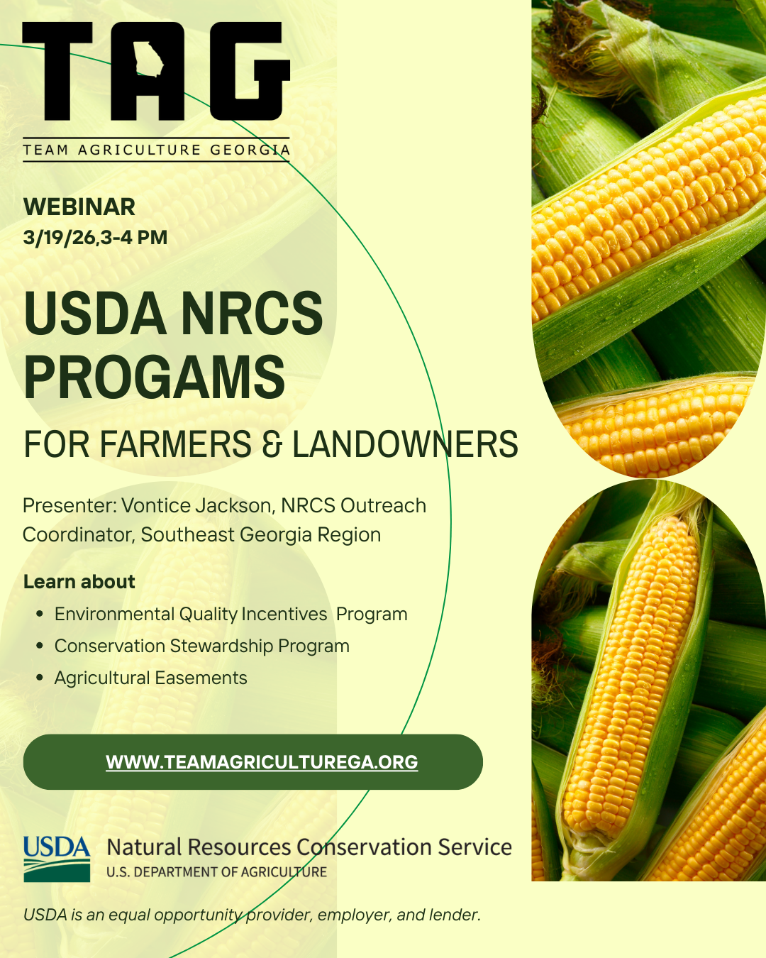 Webinar: NRCS Progams for Farmers and Landowners