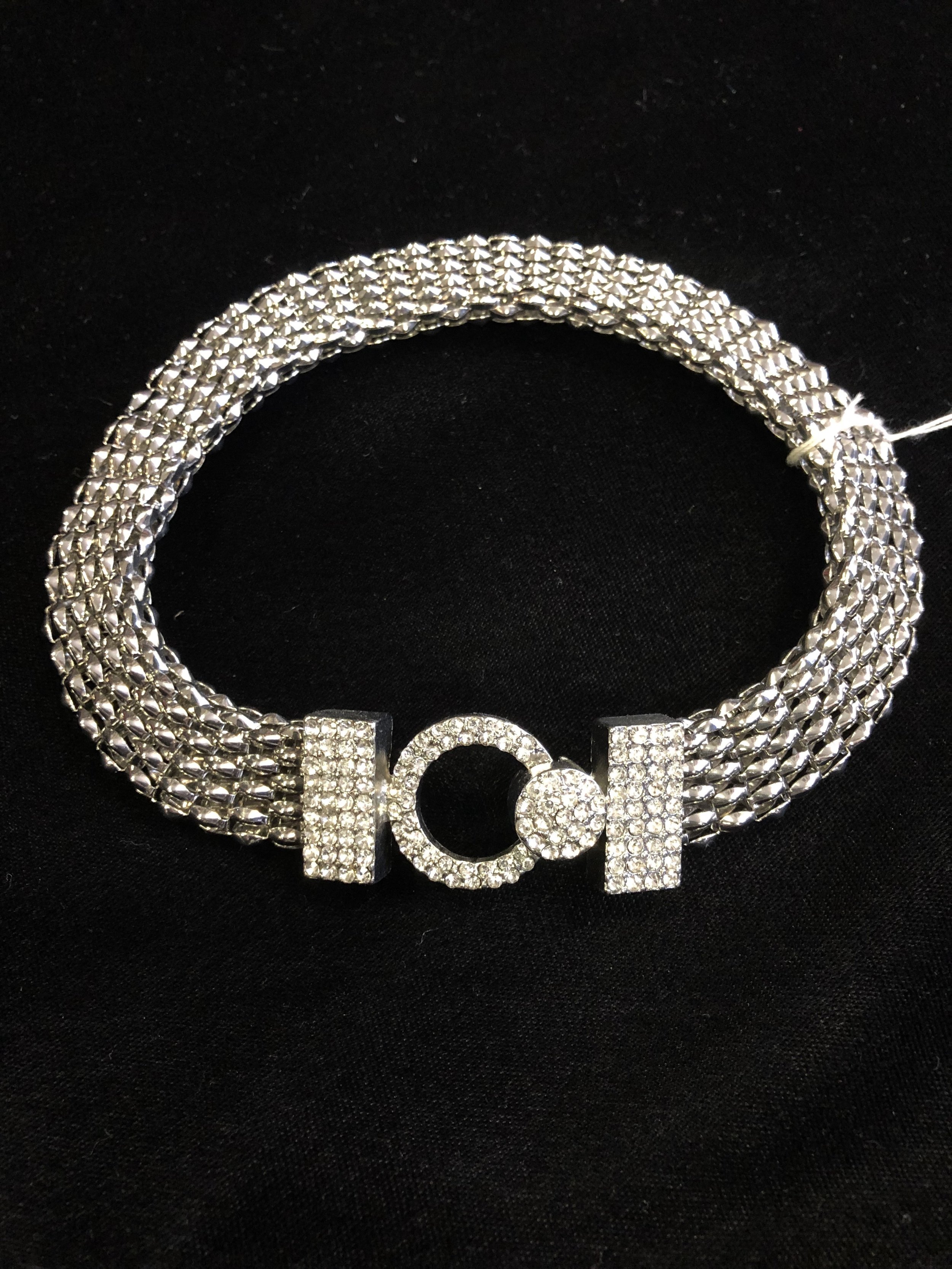 Statement Necklace Metal Rhinestone 