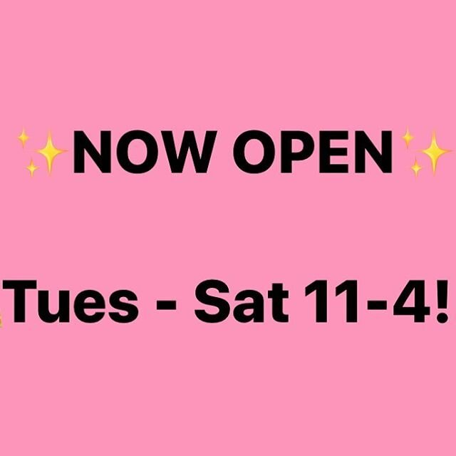 OPEN with temporary hours until further notice. 🛍 call to schedule a private shopping experience💖