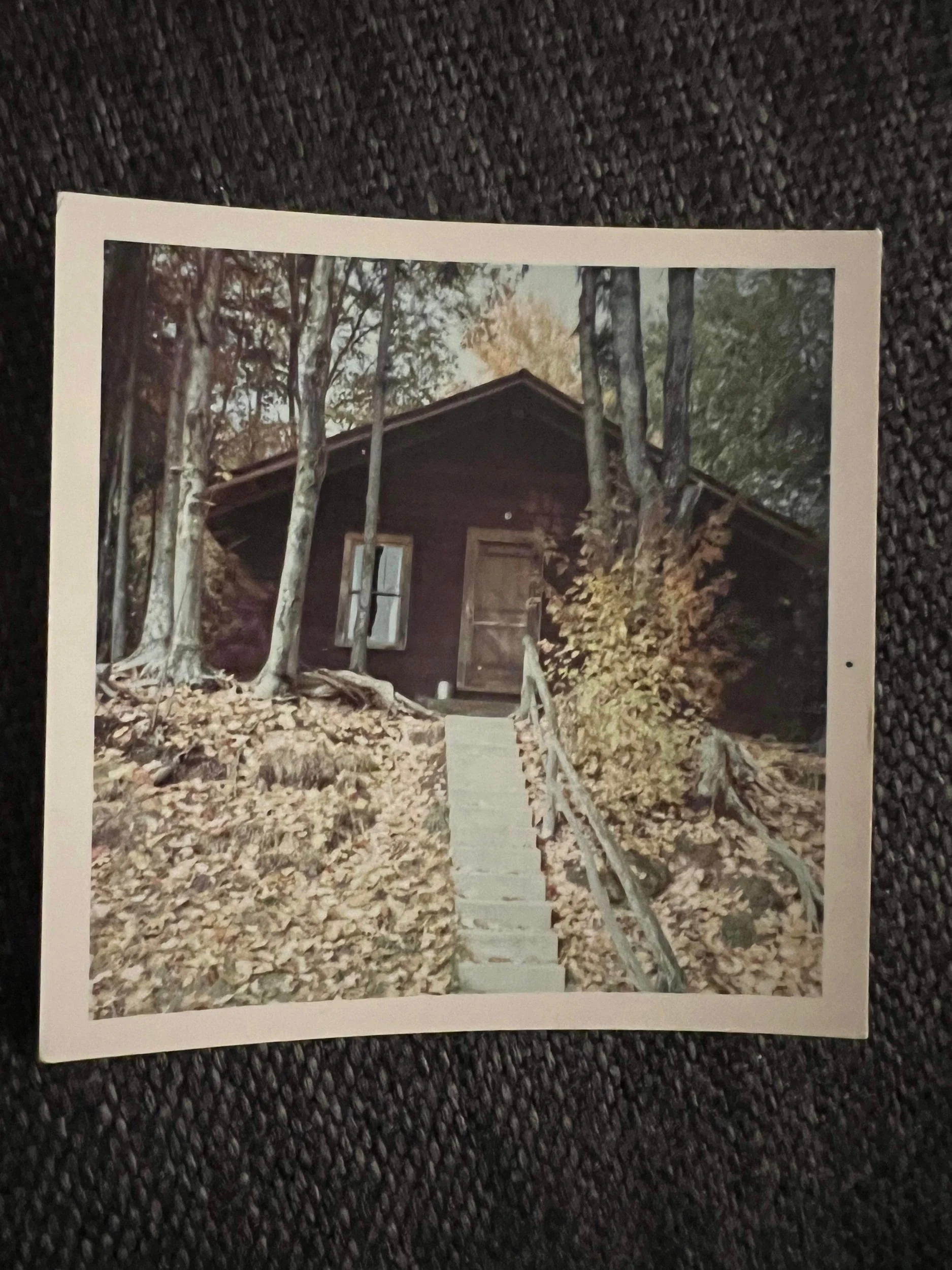 The cabins then and now