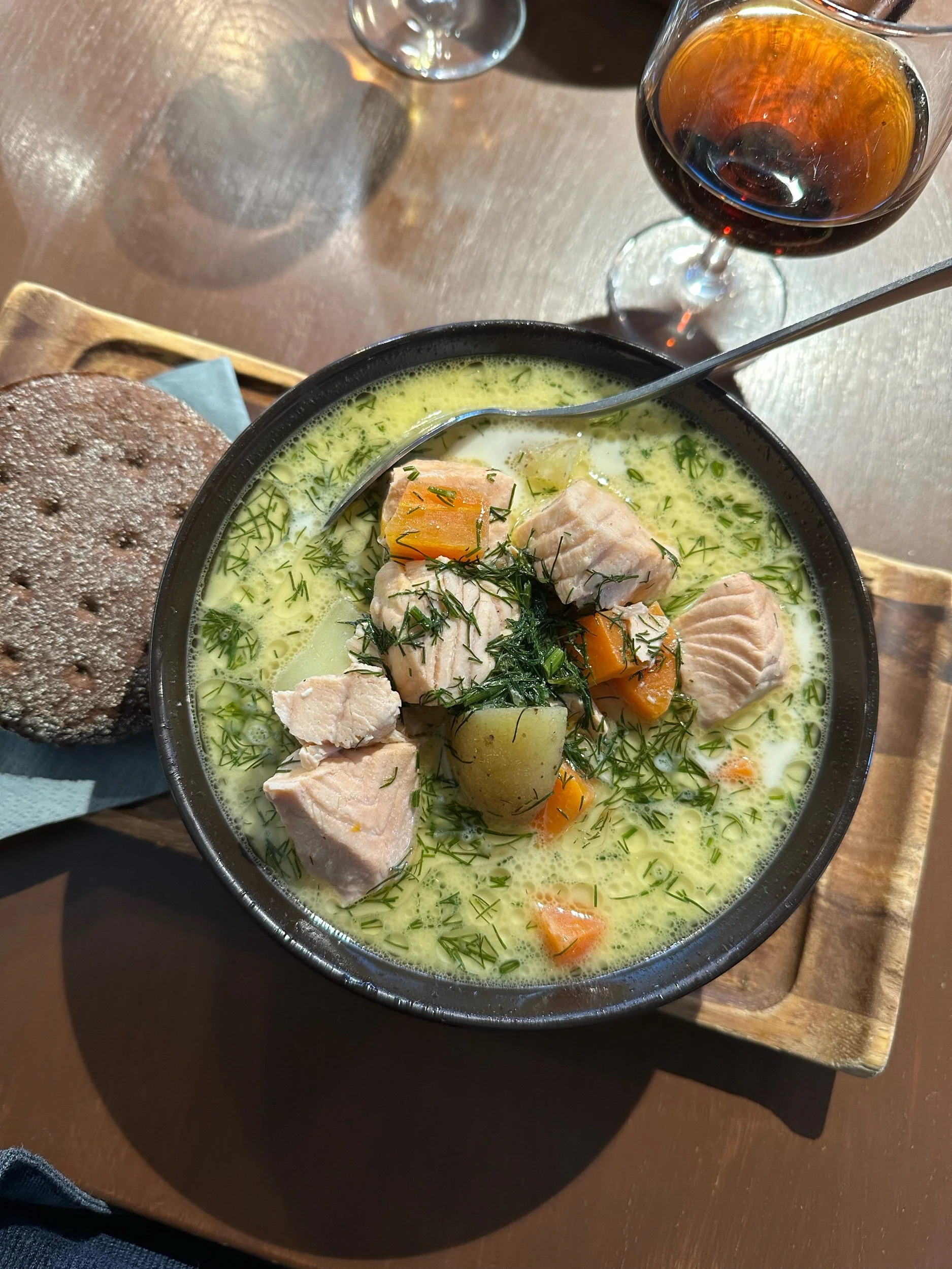 Lohikeitto (salmon soup)