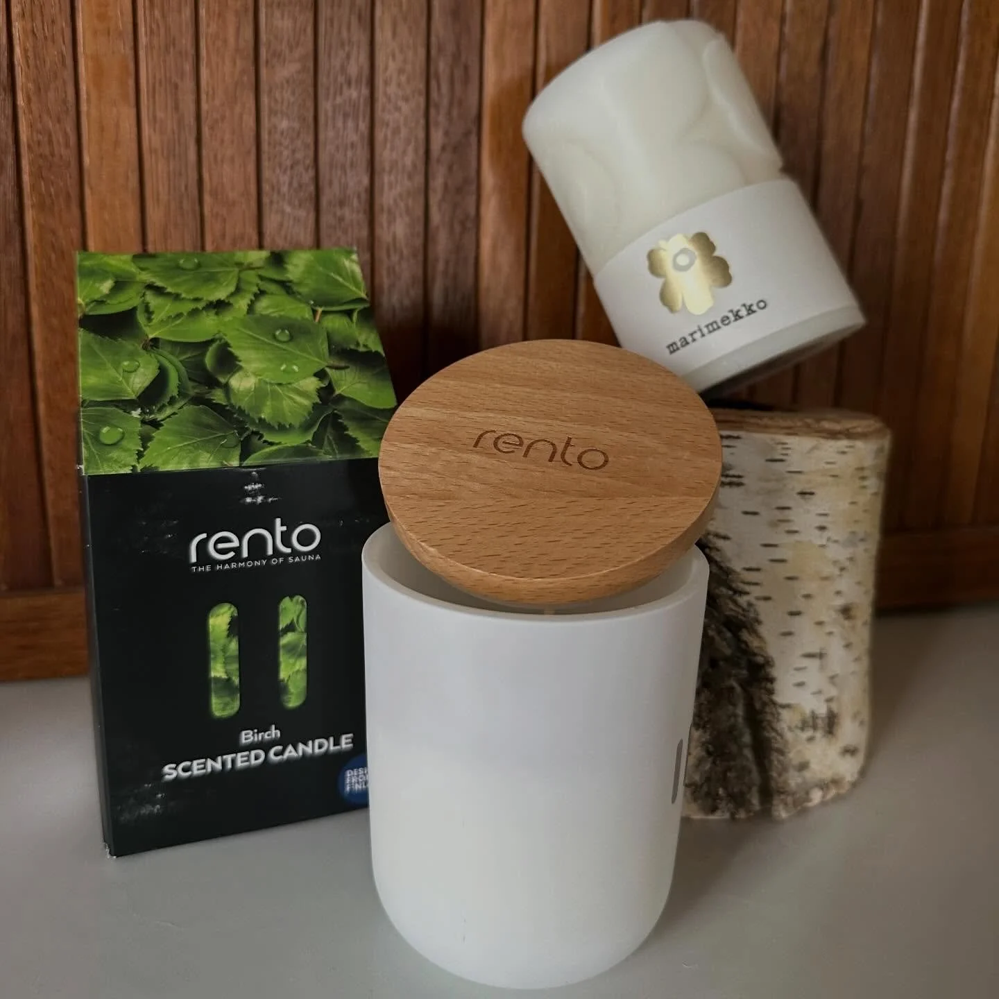 New sauna candles 🕯️ manninenscabins.com #saunaatmanninenscabins #finnishsauna #saunascents #otterlakelife #manninenscabins