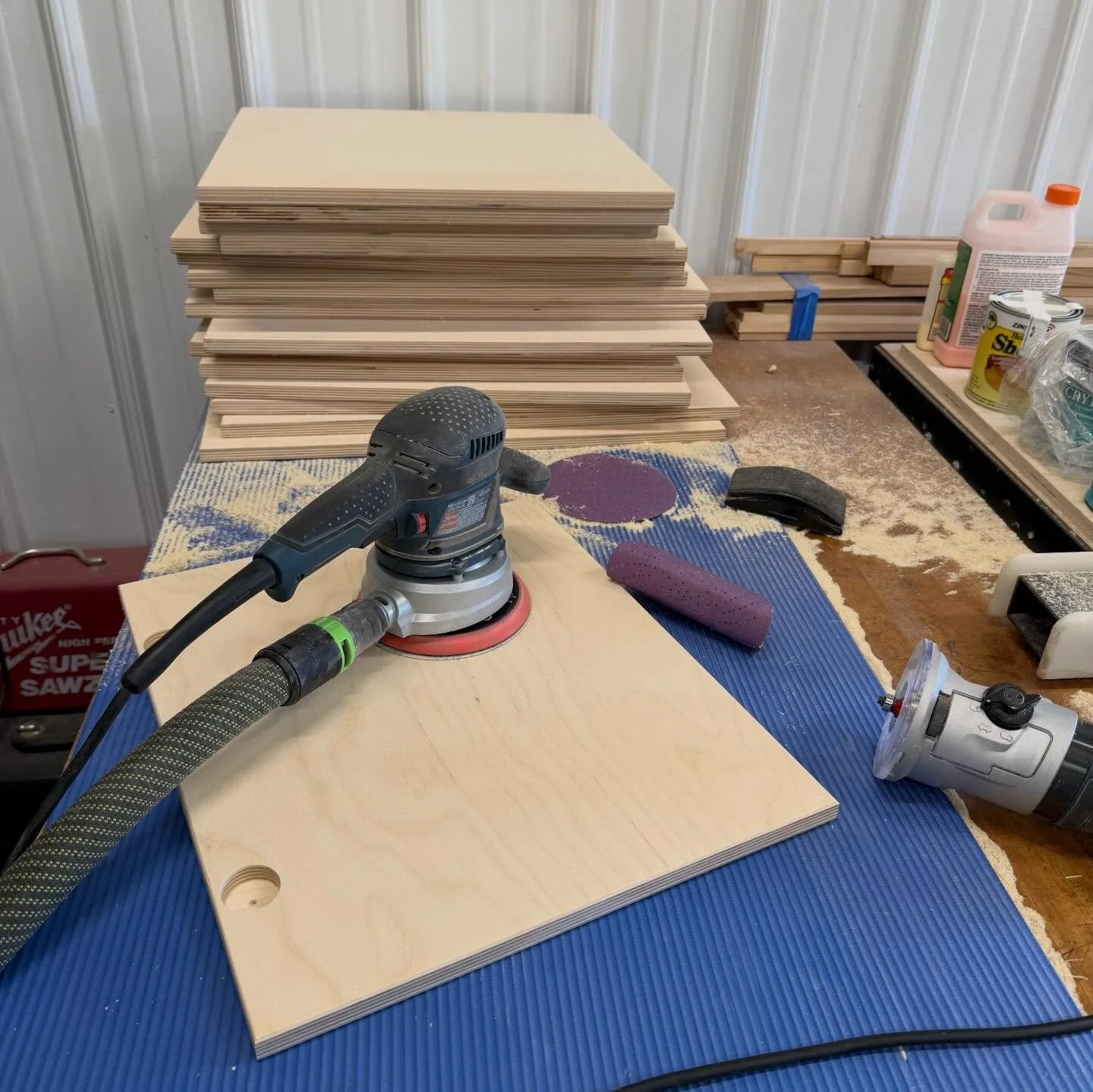 New kitchen cabinet doors for cabins 2 and 4 are in the works. manninenscabins.com #otterlakelife #manninenscabins