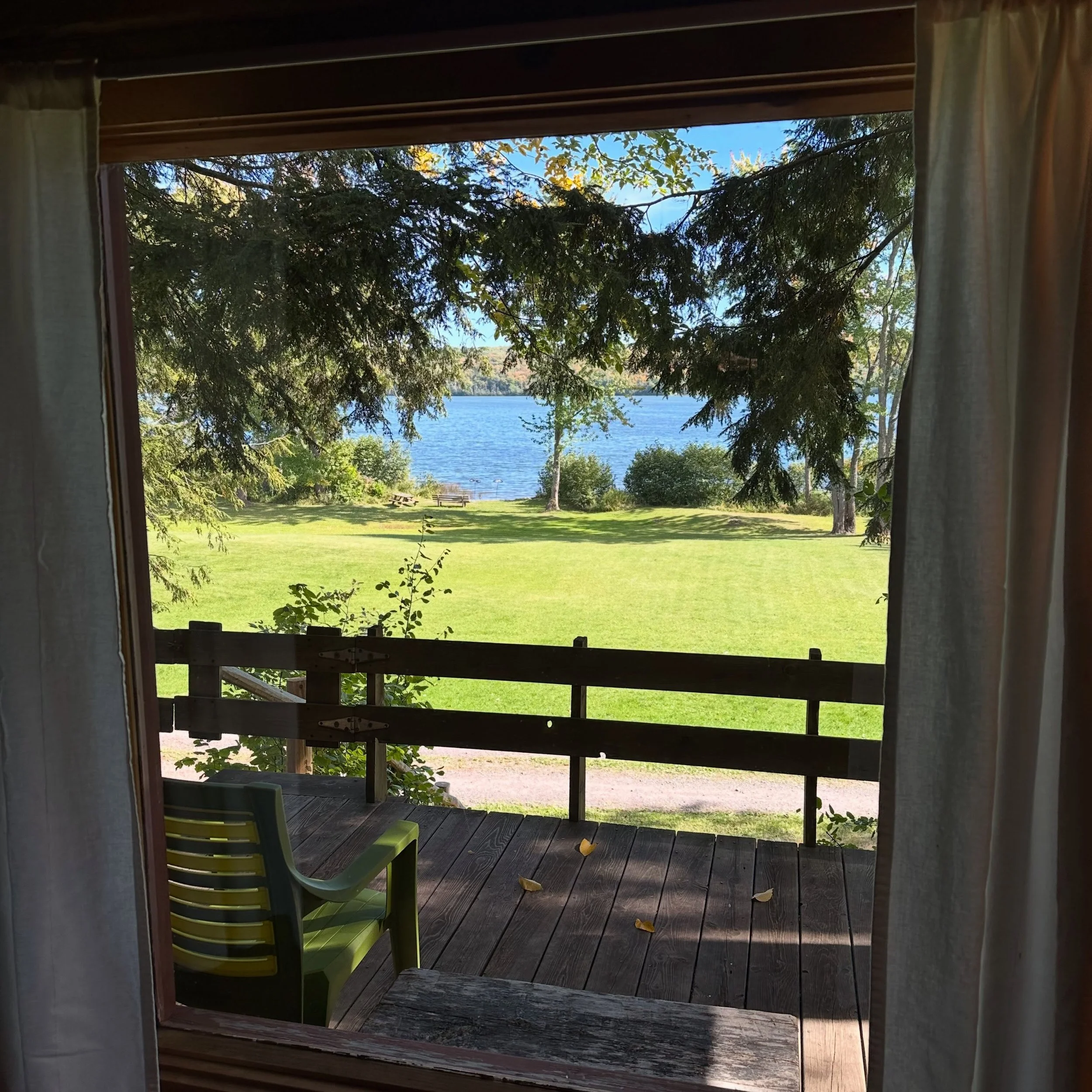Those views from the Yksi (No. 1) cabin 😍 manninenscabins.com #yksicabin #otterlakelife #manninenscabins